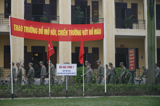 Thanh bình sau một ngày tập luyện.