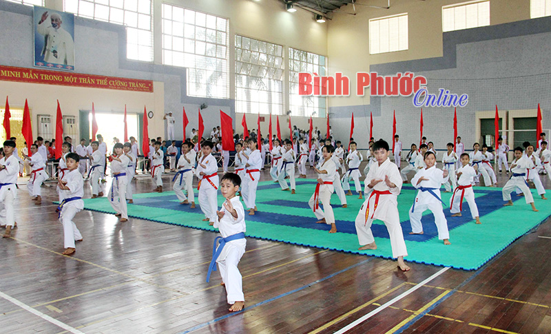 Các tiết mục biểu diễn đặc sắc tại lễ khai mạc tuyển karatedo tỉnh