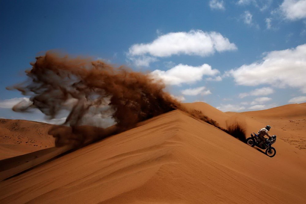 Vận động viên môtô David Pabiska của Cộng hòa Séc tham gia chặng 12 của cuộc đua Dakar Rally ở El Salvador, Chile hồi17/1. (Nguồn: Getty Images)