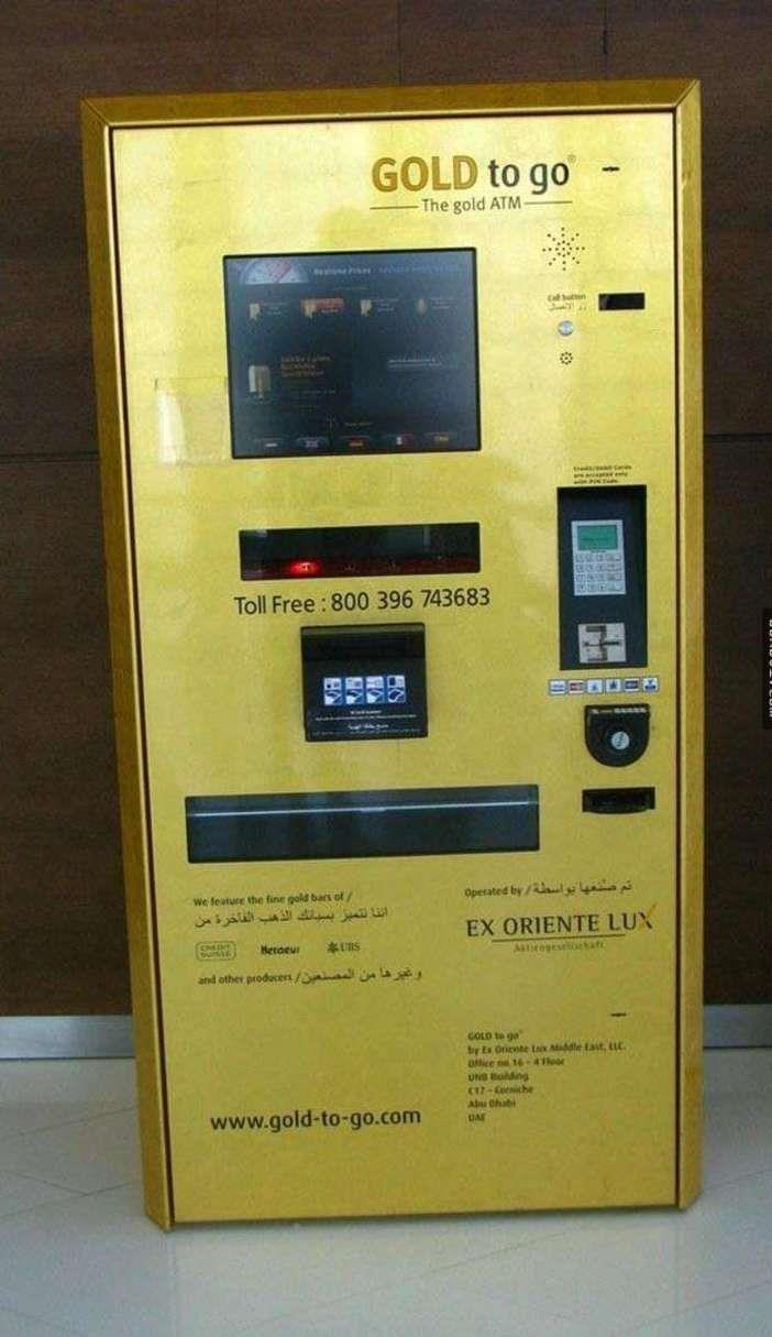 Máy ATM ở Dubai có thể nhả ra vàng lá nếu như bạn có tài khoản bằng vàng ở ngân hàng.