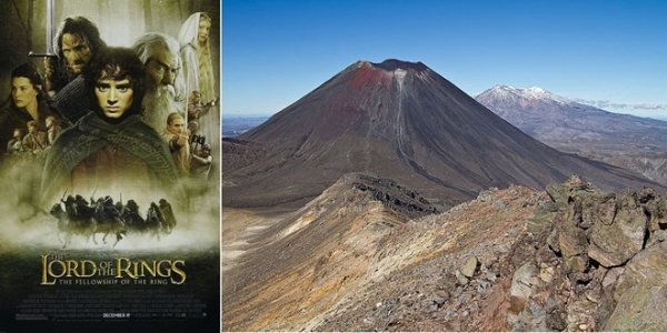 The Lord of The Rings (Chúa nhẫn) - Công viên quốc gia Tongariro, New Zealand: Hình ảnh lửa cháy ở Mordor được lấy từ những đoạn phim quay thật ở Công viên quốc gia Tongariro, New Zealand.