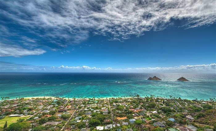 Bãi biển Lanikai - Oahu, Hawaii.