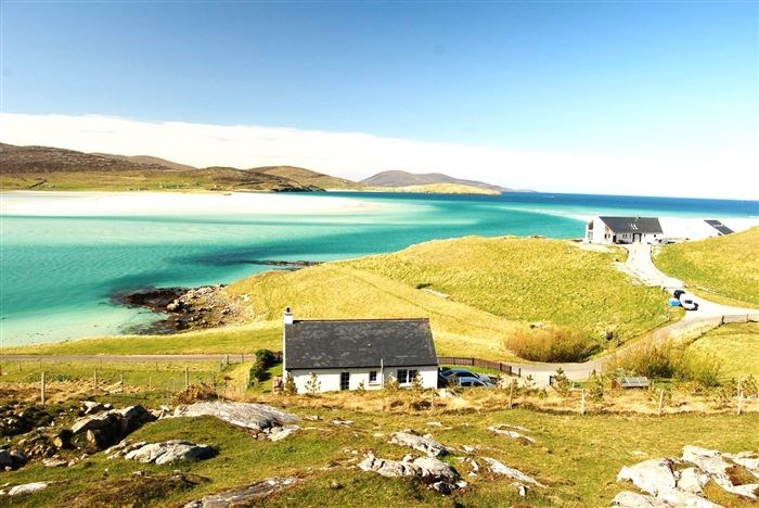 Bãi biển Luskentyre - đảo Harris, Scotland.