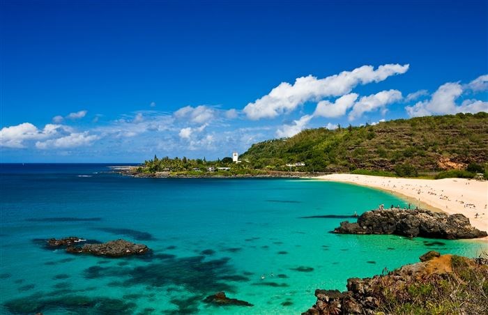 Bãi biển công viên vịnh Waimea - Oahu, Hawaii.