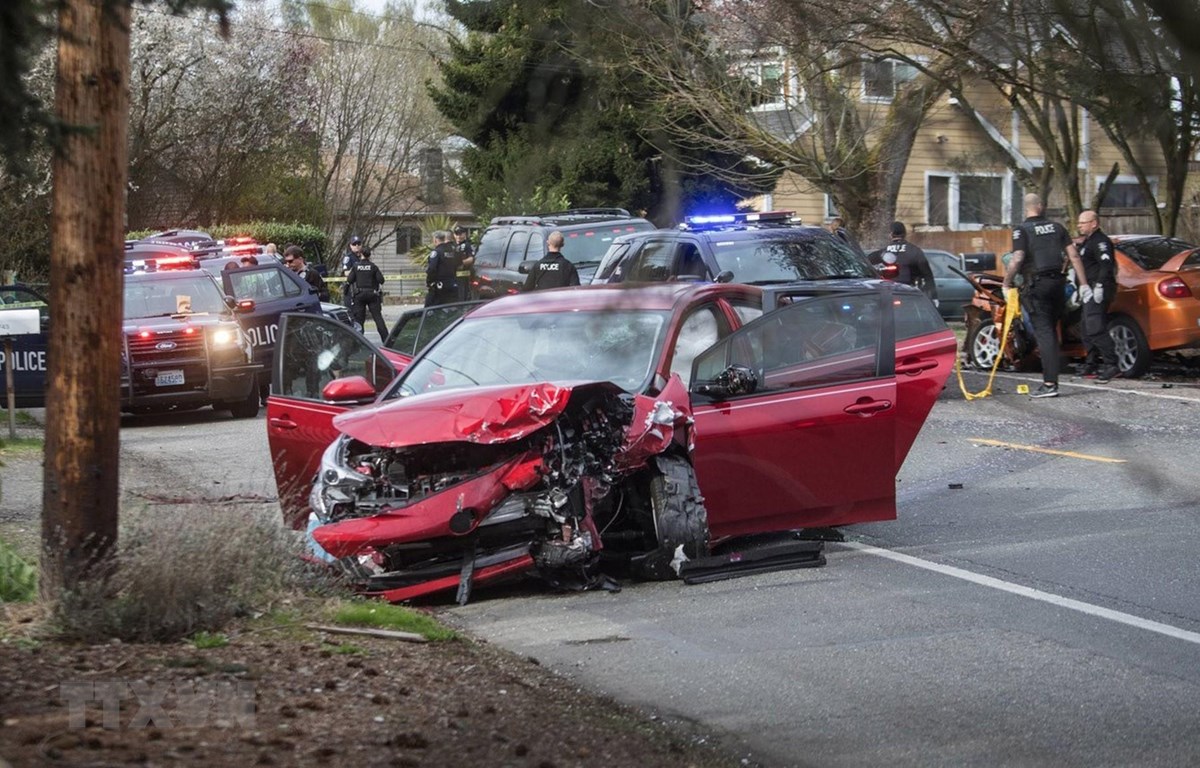 Hiện trường vụ xả súng tại Seattle, bang Washington, Mỹ, ngày 27/3/2019. (Nguồn: The Seattle Times/TTXVN)