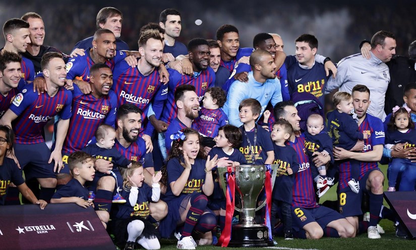 Barcelona lần thứ 26 lên ngôi La Liga. (Nguồn: AP)