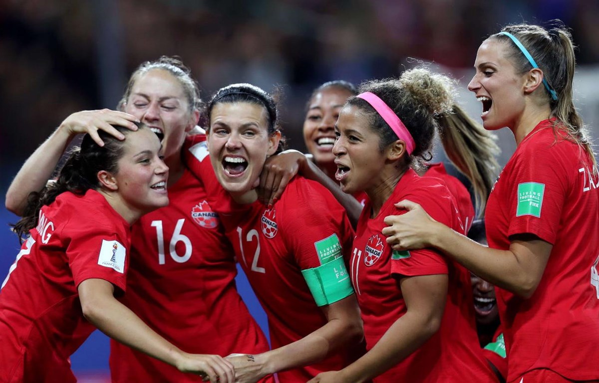 Tuyển nữ Canada vào vòng 1/8 World Cup nữ 2019. (Nguồn: Getty Images)