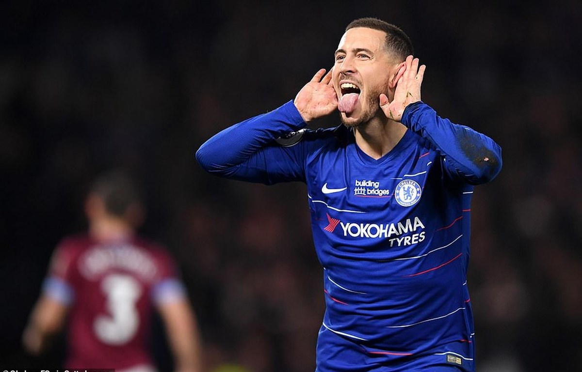 Hazard mang chiến thắng về cho Chelsea.