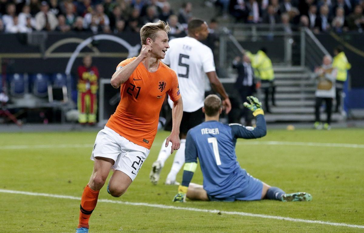 Frenkie de Jong mở đầu cho màn ngược dòng của Hà Lan trên đất Đức. (Nguồn: Getty Images)