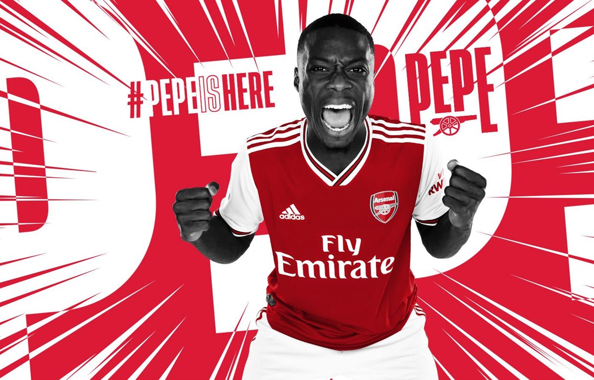 Nicolas Pepe đầu quân cho Arsenal. (Nguồn: Arsenal.com)