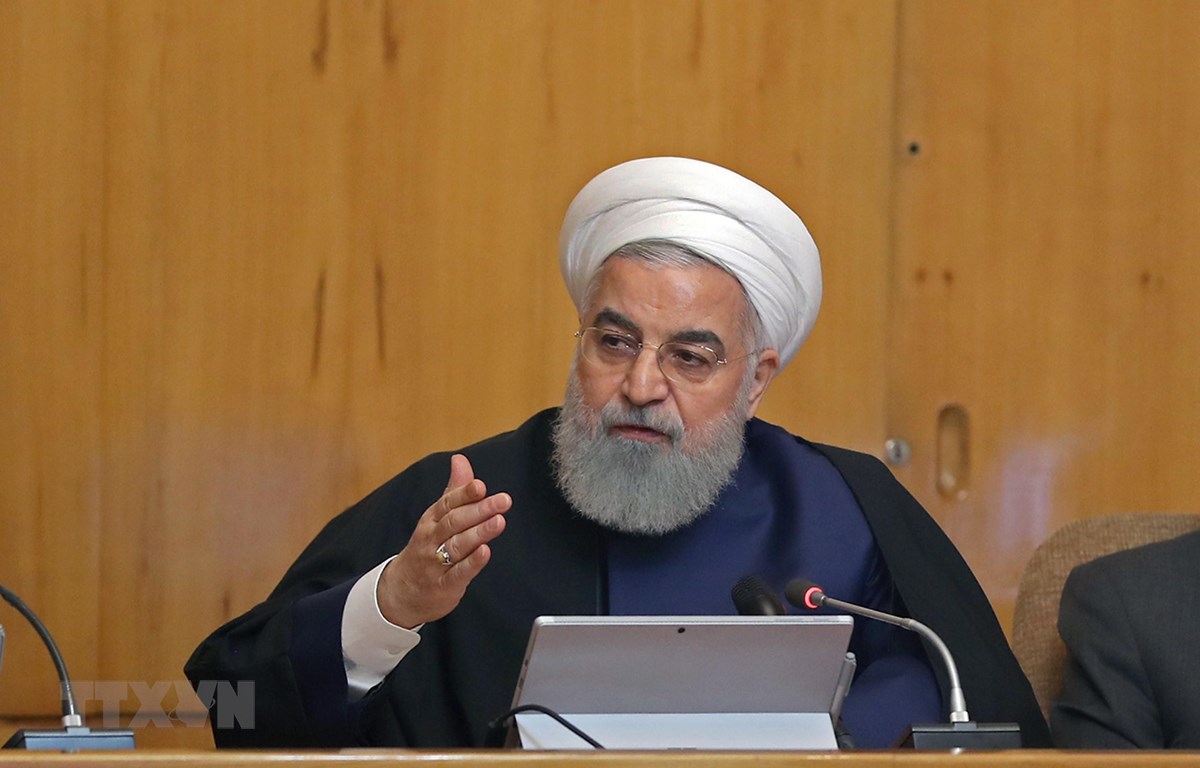 Tổng thống Iran Hassan Rouhani phát biểu tại một sự kiện ở Tehran ngày 8/5/2019. (Ảnh: AFP/TTXVN)