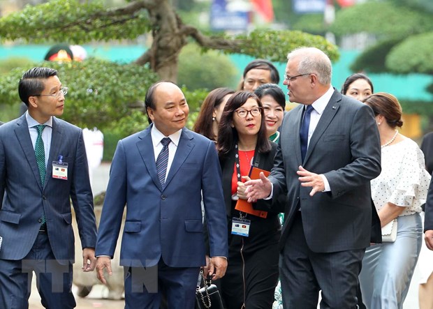 Thu tuong Nguyen Xuan Phuc don, hoi dam voi Thu tuong Australia hinh anh 1