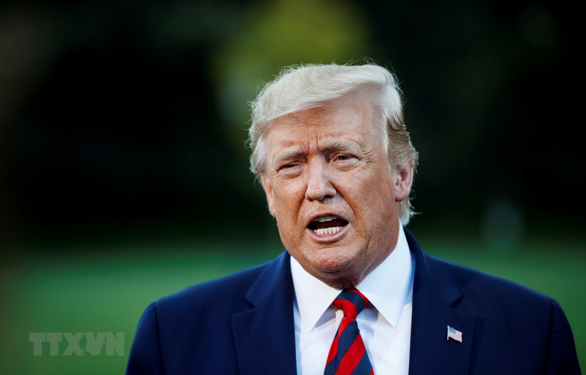 Tổng thống Mỹ Donald Trump phát biểu với báo giới tại Washington, DC ngày 12/9/2019. (Nguồn: THX/TTXVN)