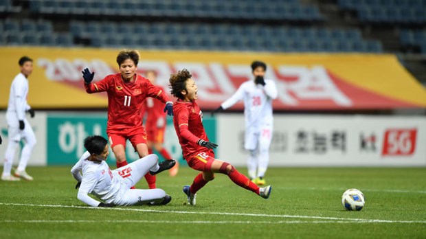 Tuyen nu Viet Nam ha Myanmar, mo ra co hoi gianh ve du Olympic lich su hinh anh 1